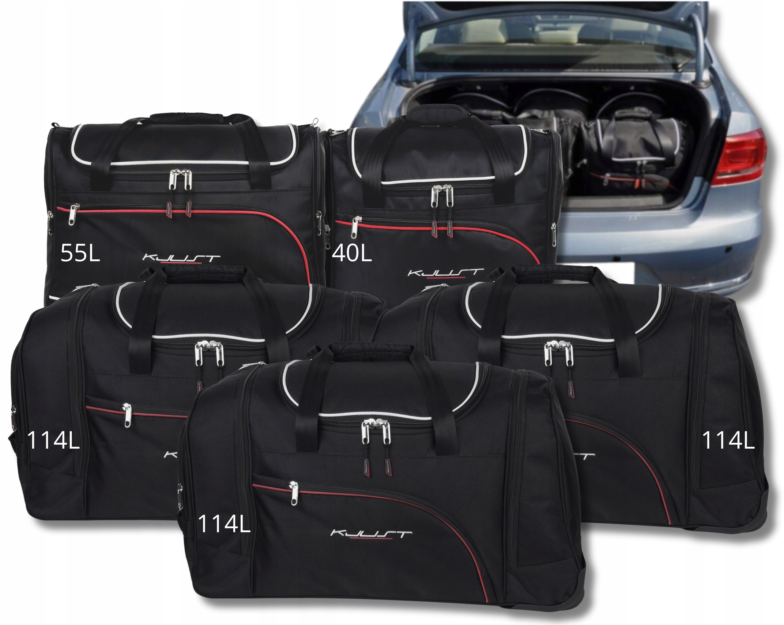 Sada tašiek Komplet Kjust do batožinového priestoru Vw Passat Limousine 2010-2014 5 ks