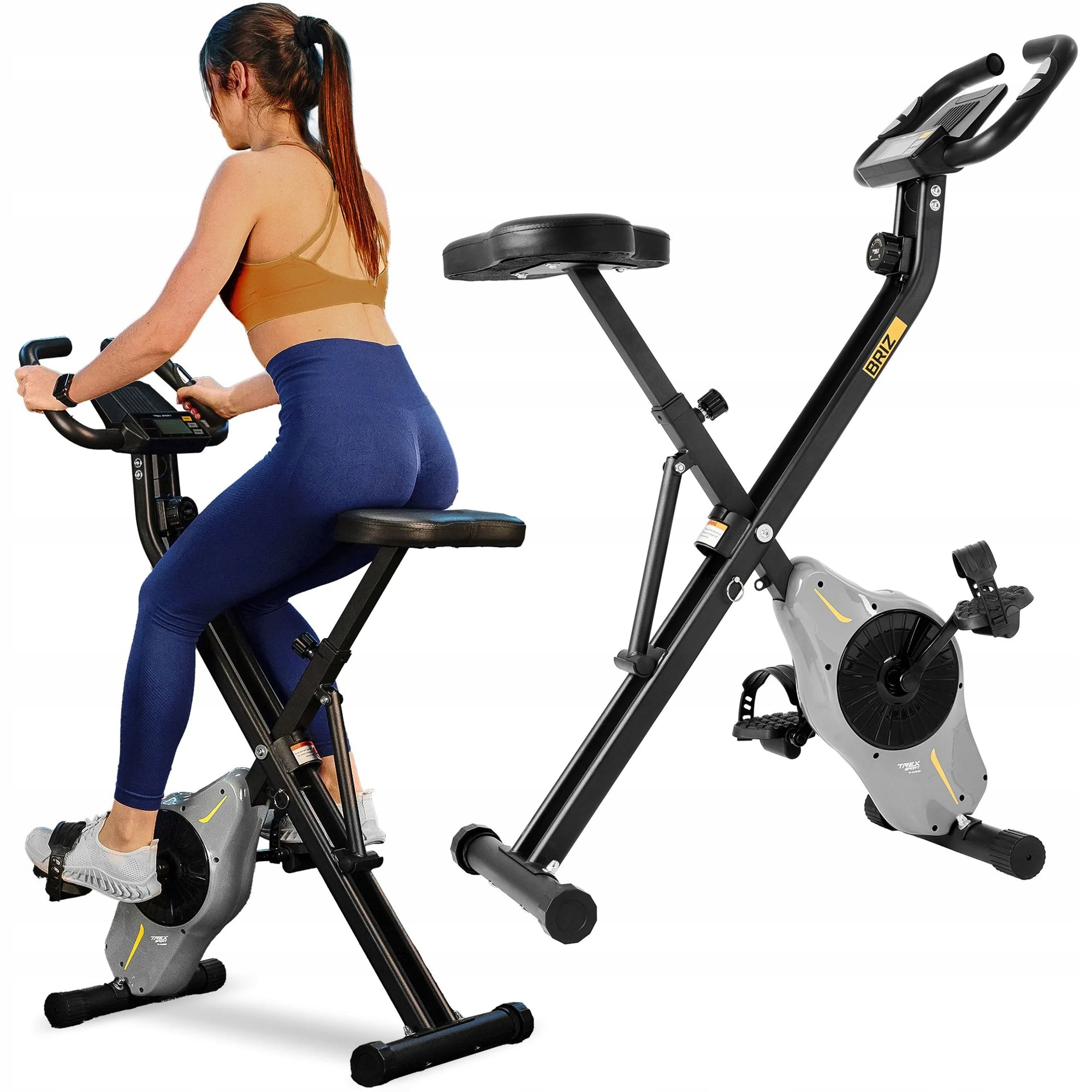 Składany rowerek treningowy stacjonarny rower do ćwiczeń fitness Trex Sport