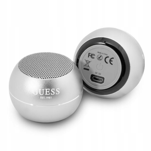 Guess Bluetooth reproduktor Guwsalgeg Speaker mini šedý/šedý