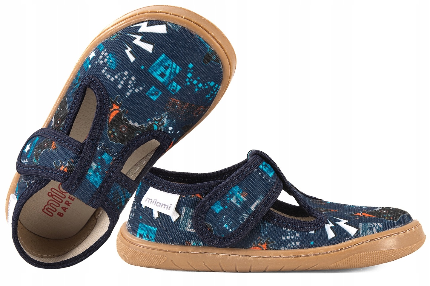Milami BF1-BR-46 Barefoot Półbuty Tekstylne Tenisówki Domowe Kapcie 25