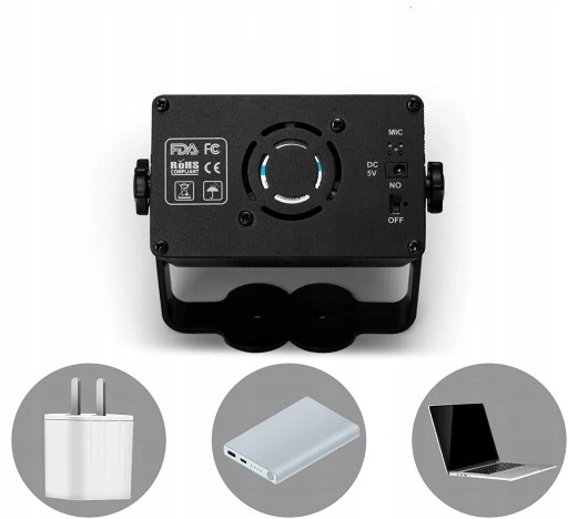 PROJEKTOR DYSKOTEKOWY KULA DISCO REFLEKTOR UV LED Liczba diod 8