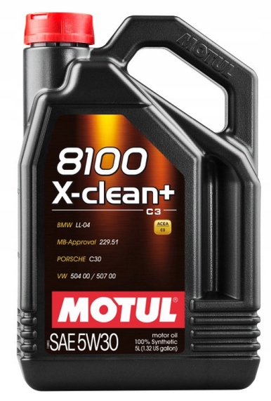 olej Motul 8100 X-clean+ 5W30 5L Vw 504.00/507.00 Bmw LL-04 MB229.51