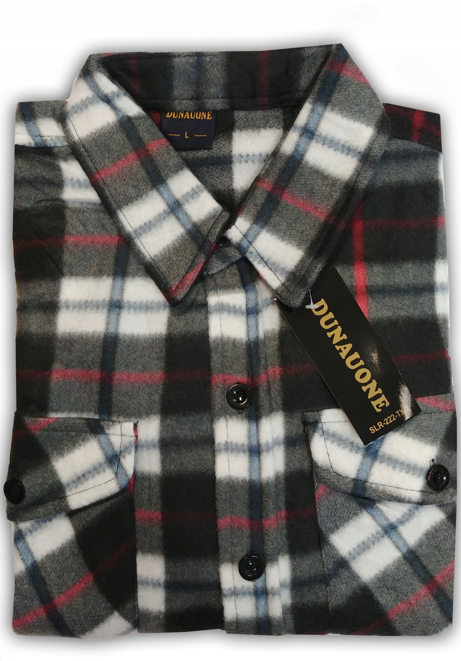 

CD4 Koszula Męska Polar Czarna kratka L 41/42