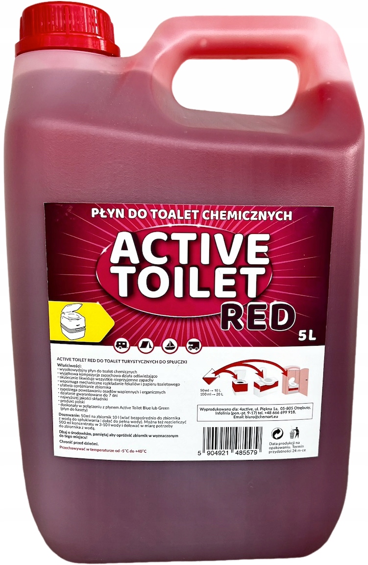 Płyn do spłuczki toalet turystycznych Active Toilet 5L Red