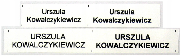 NAPRASOWANKI IMIENNE DLA SENIORÓW NA ODZIEŻ 70 szt.