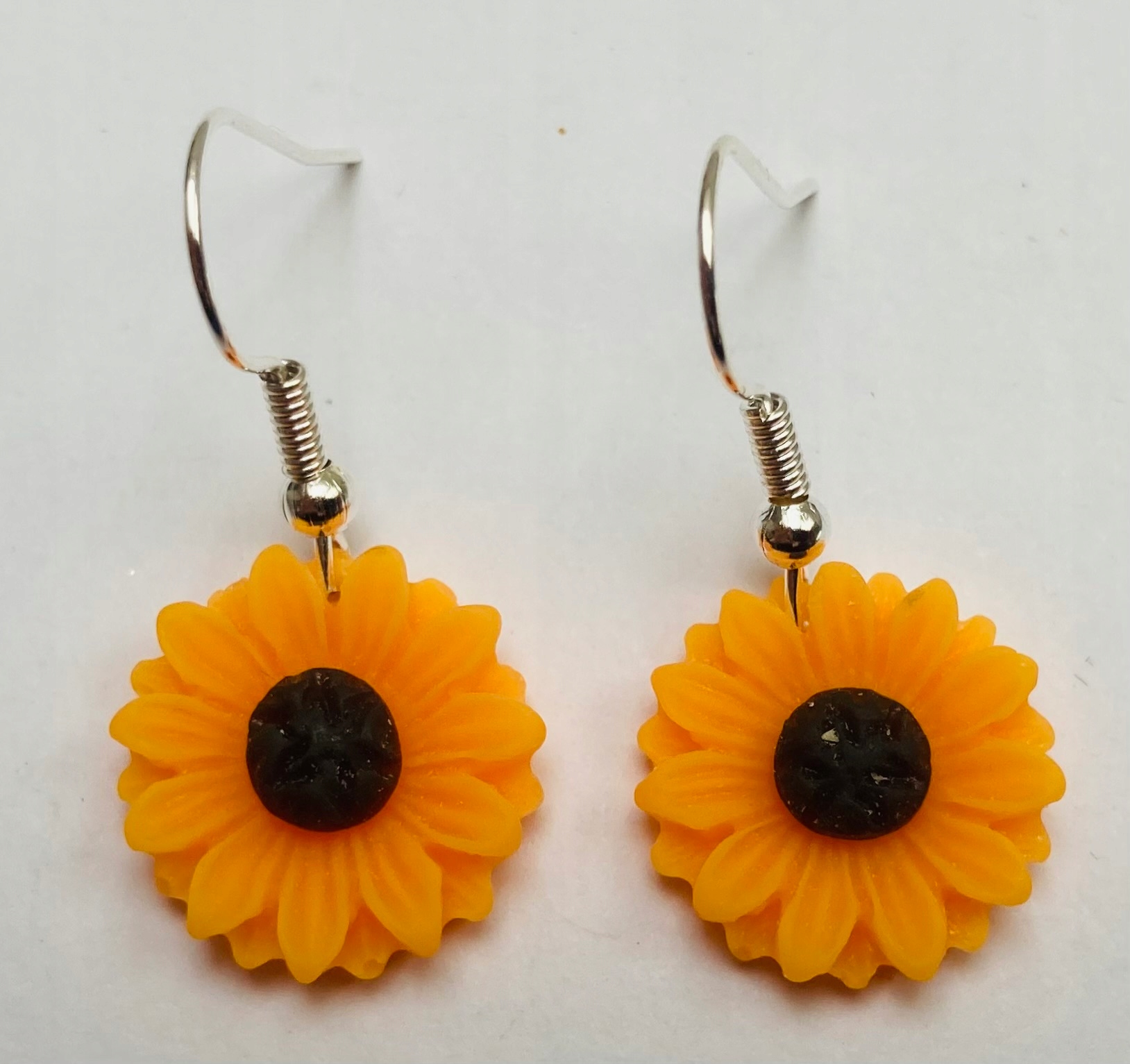 KOLCZYKI ręcznie wykonane SŁONECZNIKI żółte