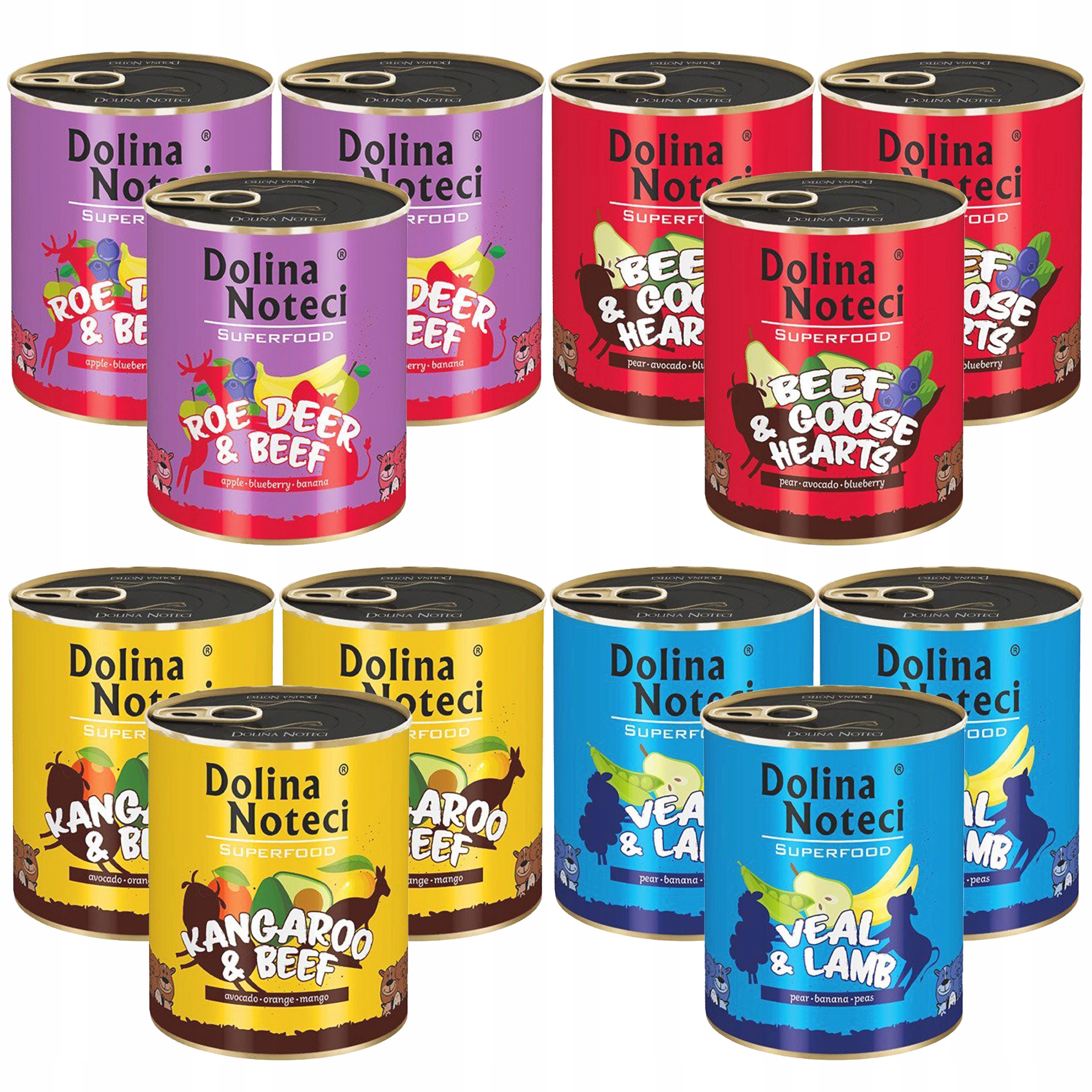 Dolina Noteci Superfood Krmivo mokré pro psa mix chutí 12 x 800 g