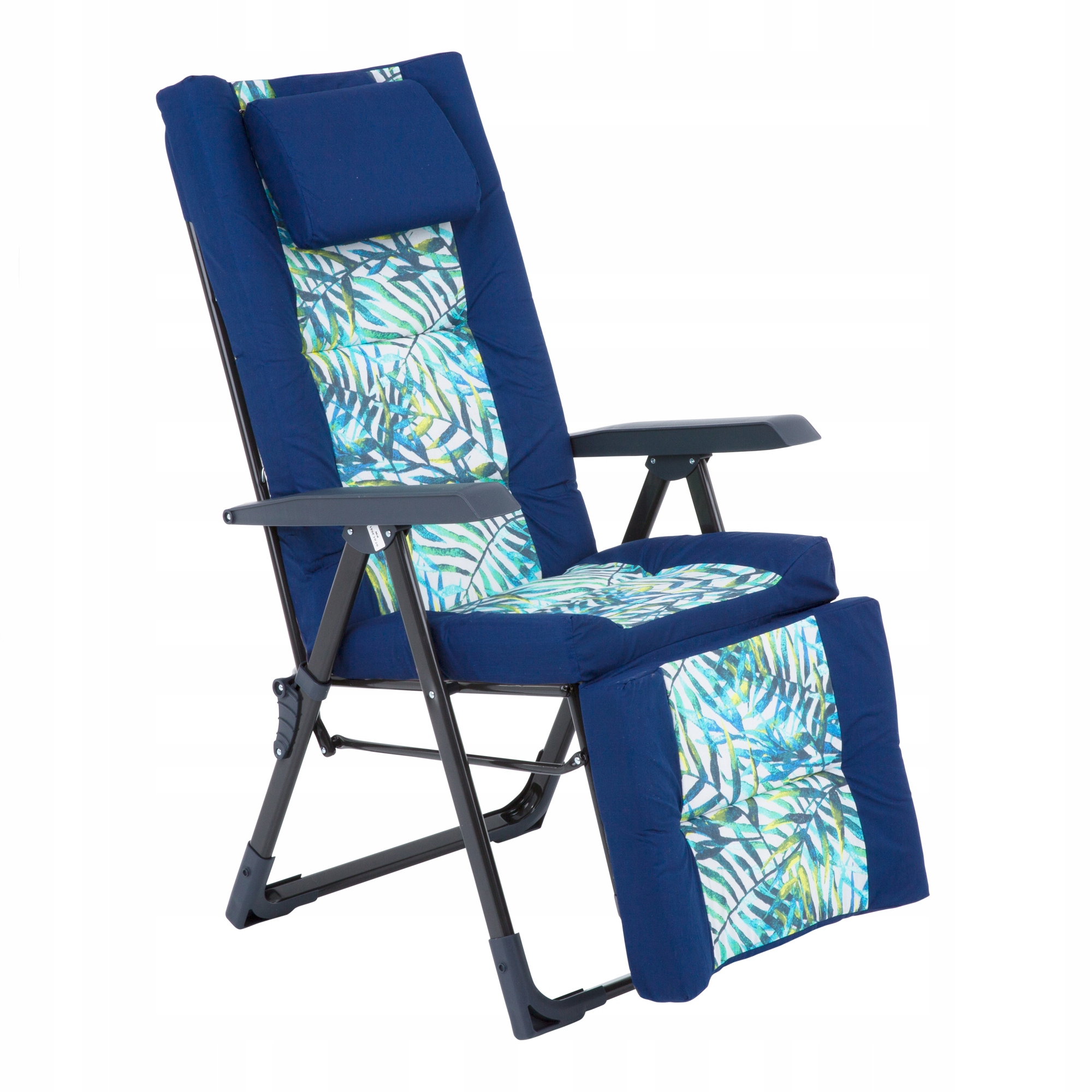 460876 FOTEL OGRODOWY ROZKŁADANY Z PODNÓŻKIEM