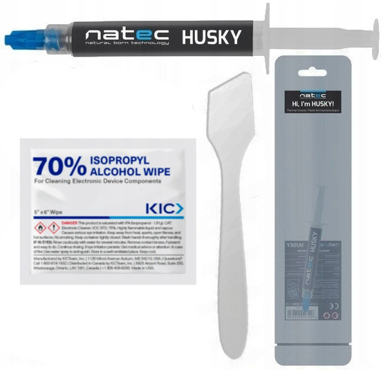 PASTA TERMOPRZEWODZĄCA THERMAL NATEC NA PROCESOR CPU GPU 4g + GRATISY 3W1