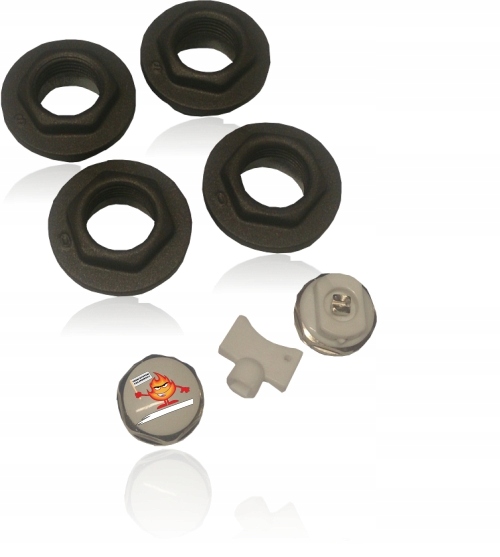 Zestaw korków do grzejnika aluminiowego CZARNE