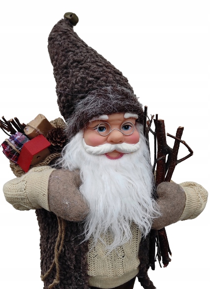

Święty Mikołaj 47 cm Figurka Beżowy Brązowy