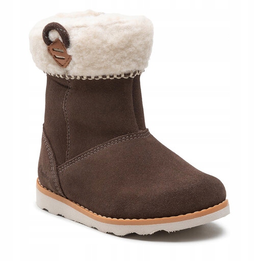 CLARKS DZIECIĘCE BOTKI ZE SKÓRĄ BRĄZOWE 28 1ŻMO