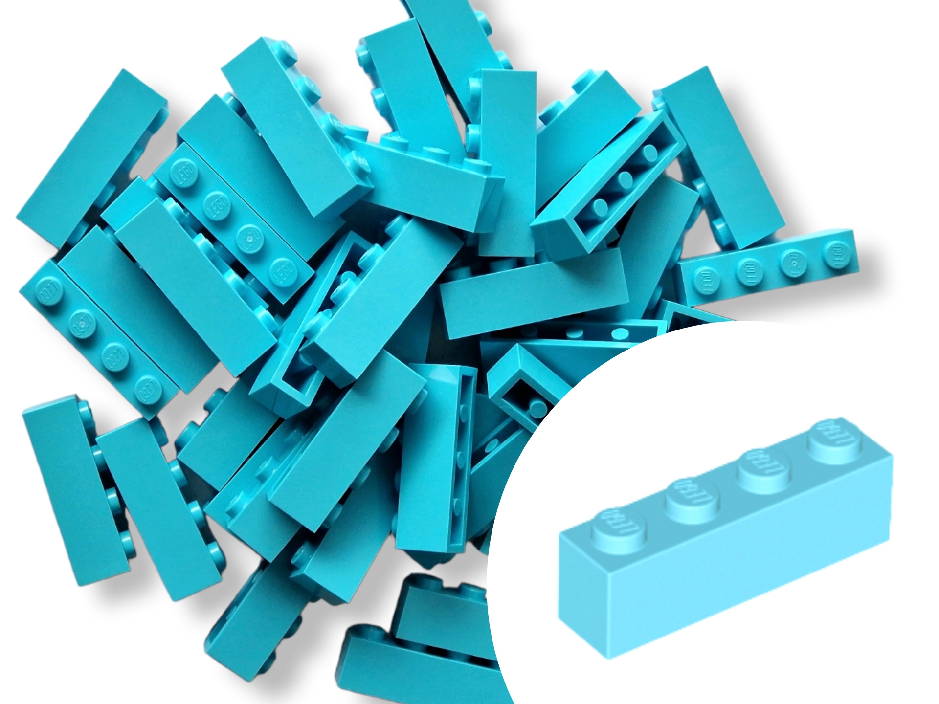 

Lego 3010 Brick 1x4 Cegła 1x4 Medium Azur 10szt