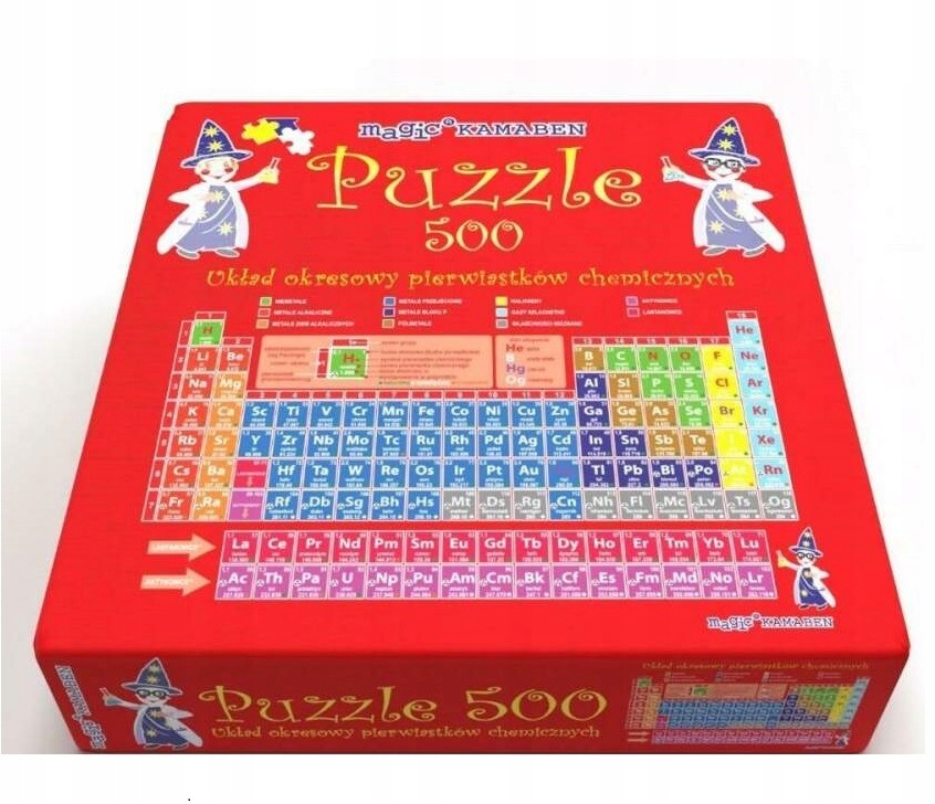 

Puzzle układ okresowy pierwiastków 500 elementów