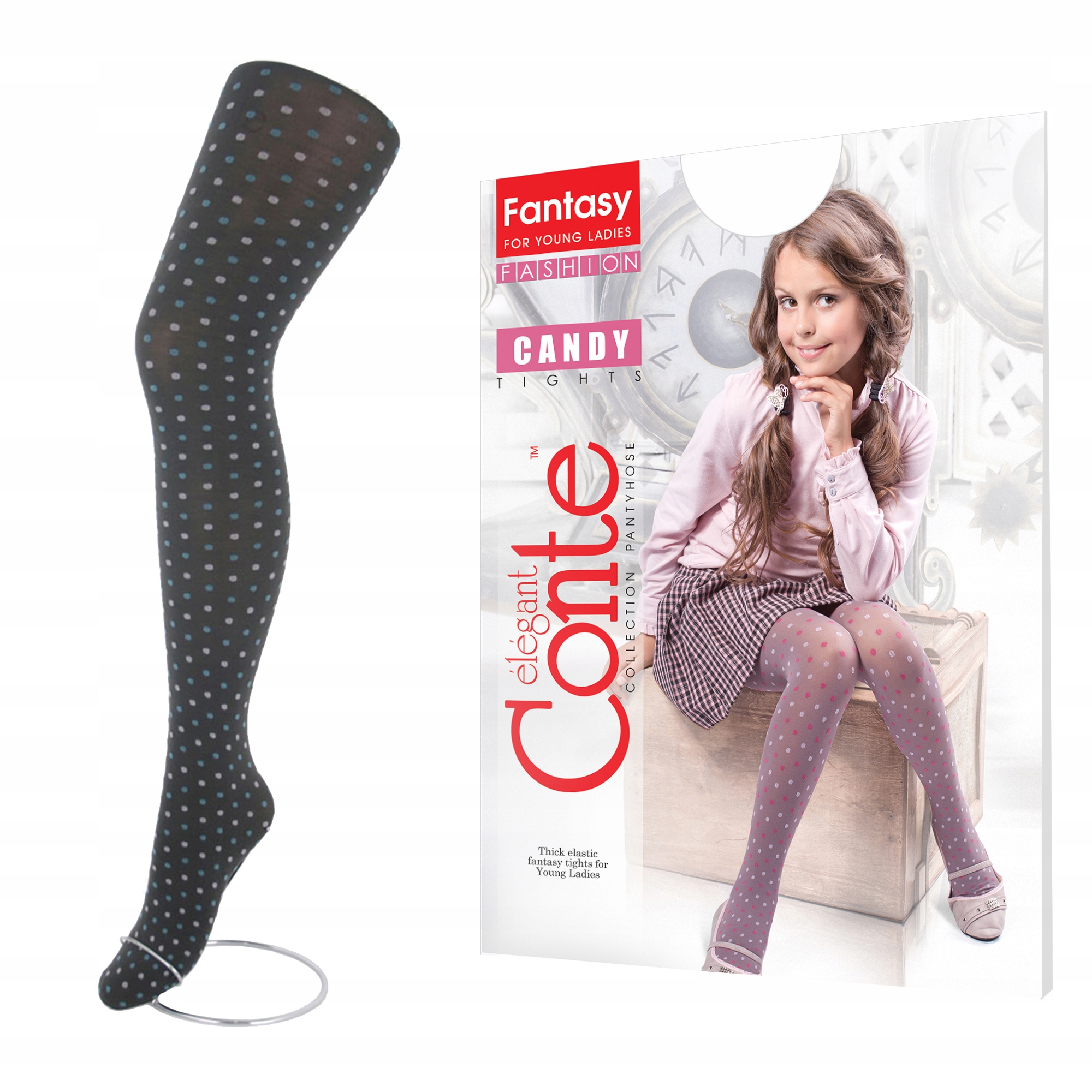 

Rajstopy dziewczęce Conte r. 158-164, grafitowe