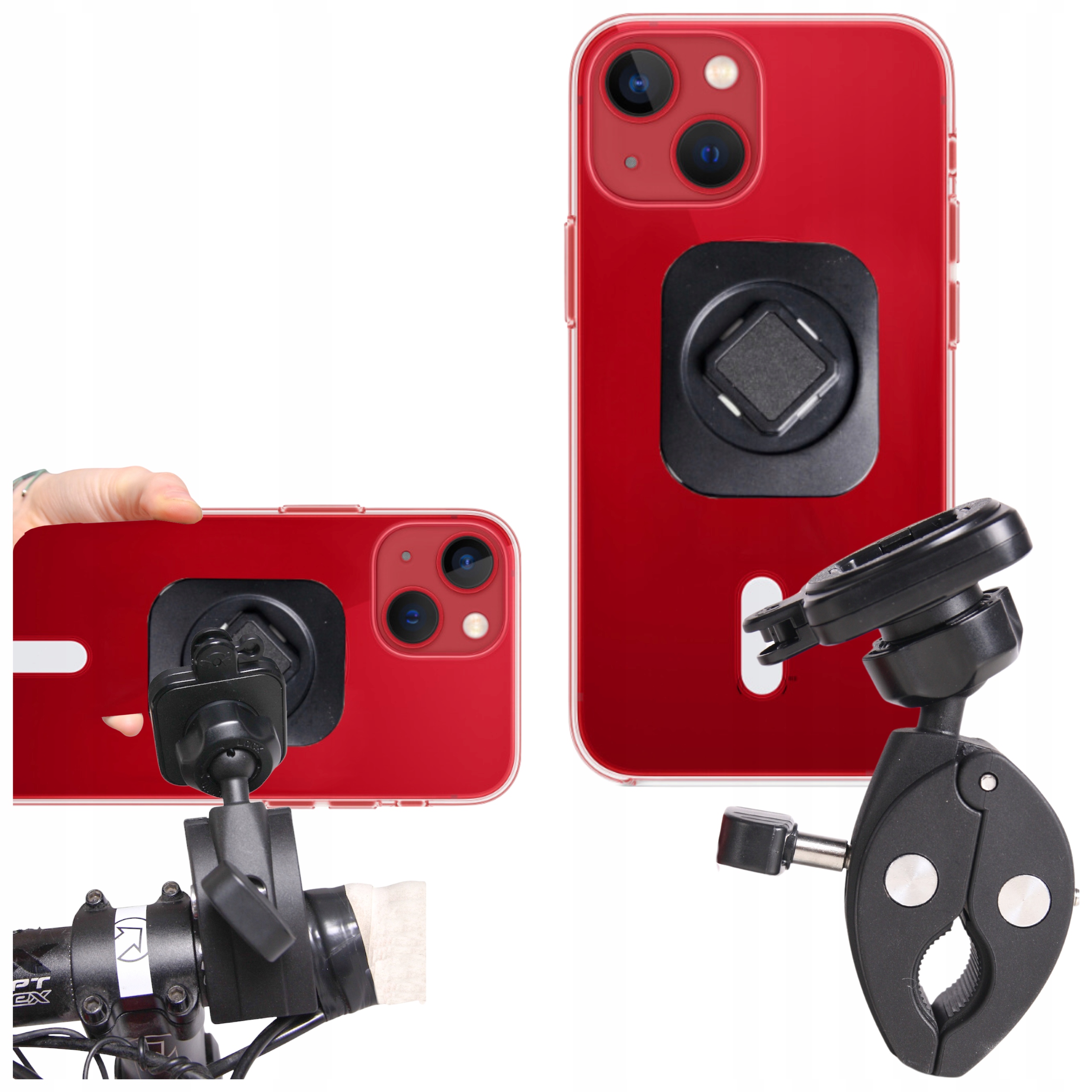 Motocyklový držák na kolo pro telefon a koloběžku na řídítka 360, stabilní