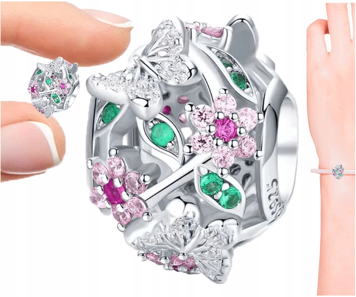 

Charms Kwiatki Charms Motyle Charms Srebro 925