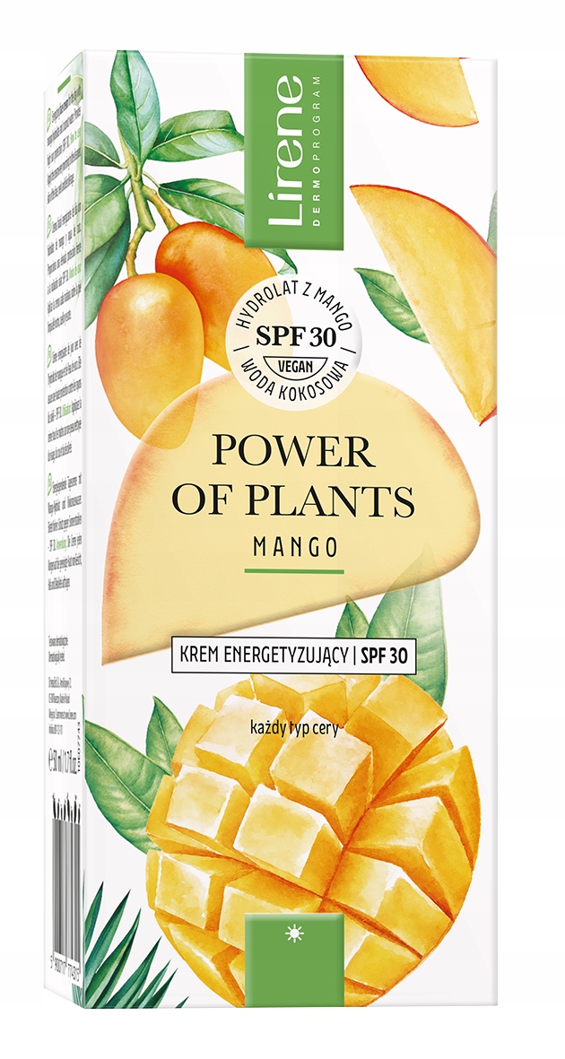 LIRENE POWER OF PLANTS MANGO KREM ENERGETYZUJĄCY SPF 30 50 ML.