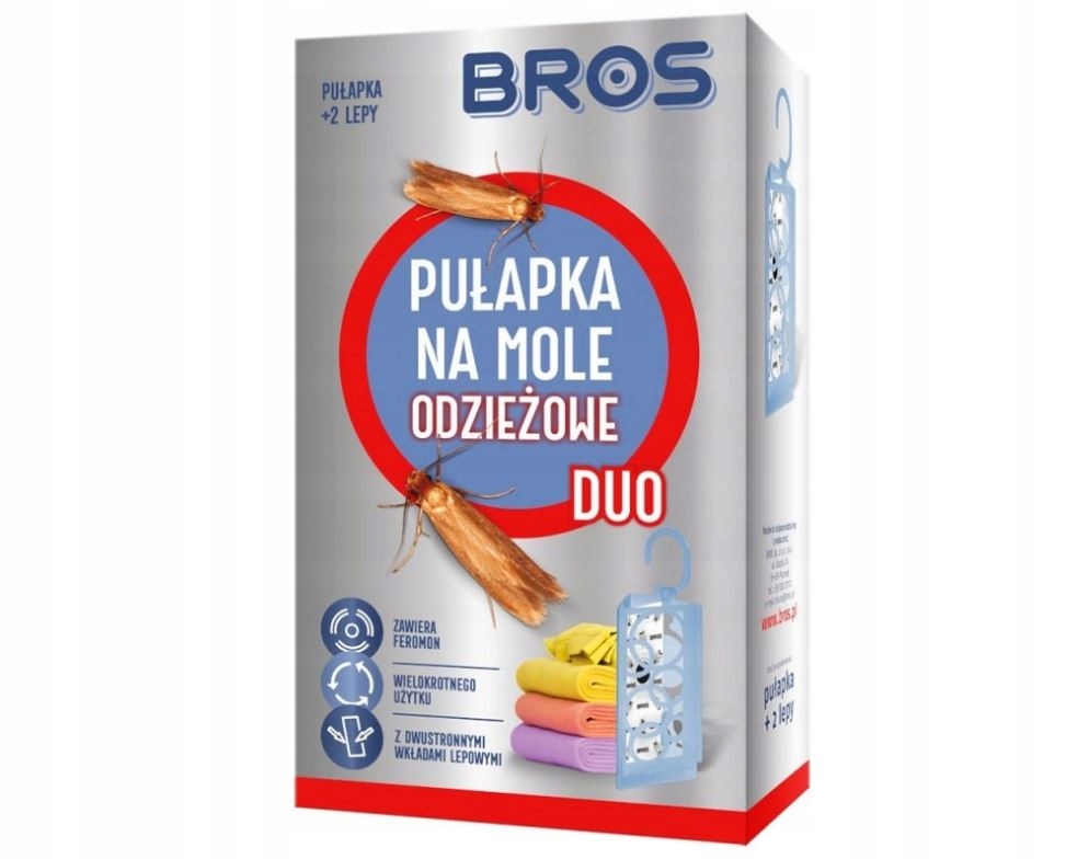 

Bros Duo Pułapka feromonowa lep na mole 2 wkłady