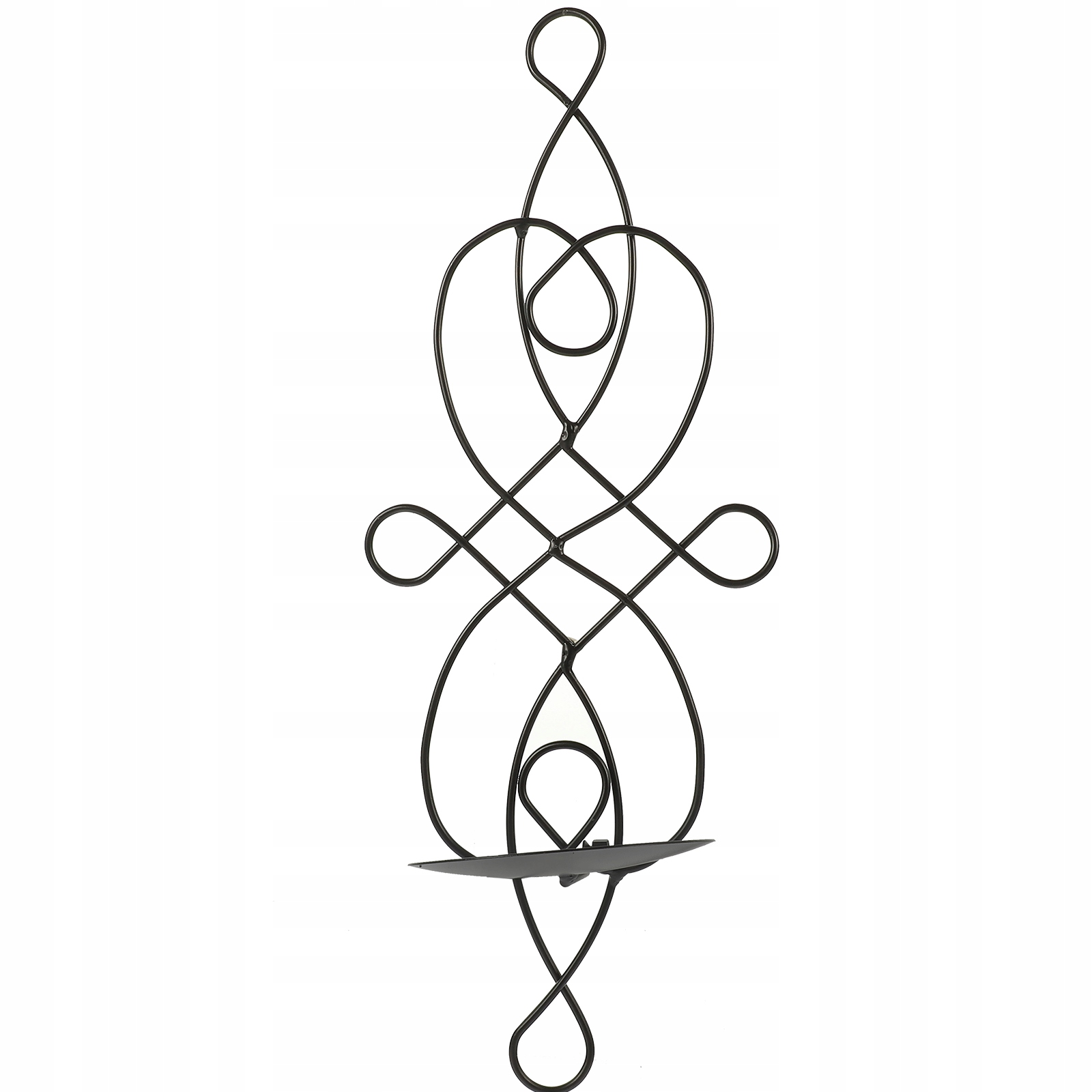 ŚCIENNY ŚWIECZNIK Z KUTEGO ŻELIWA ANTYCZNY