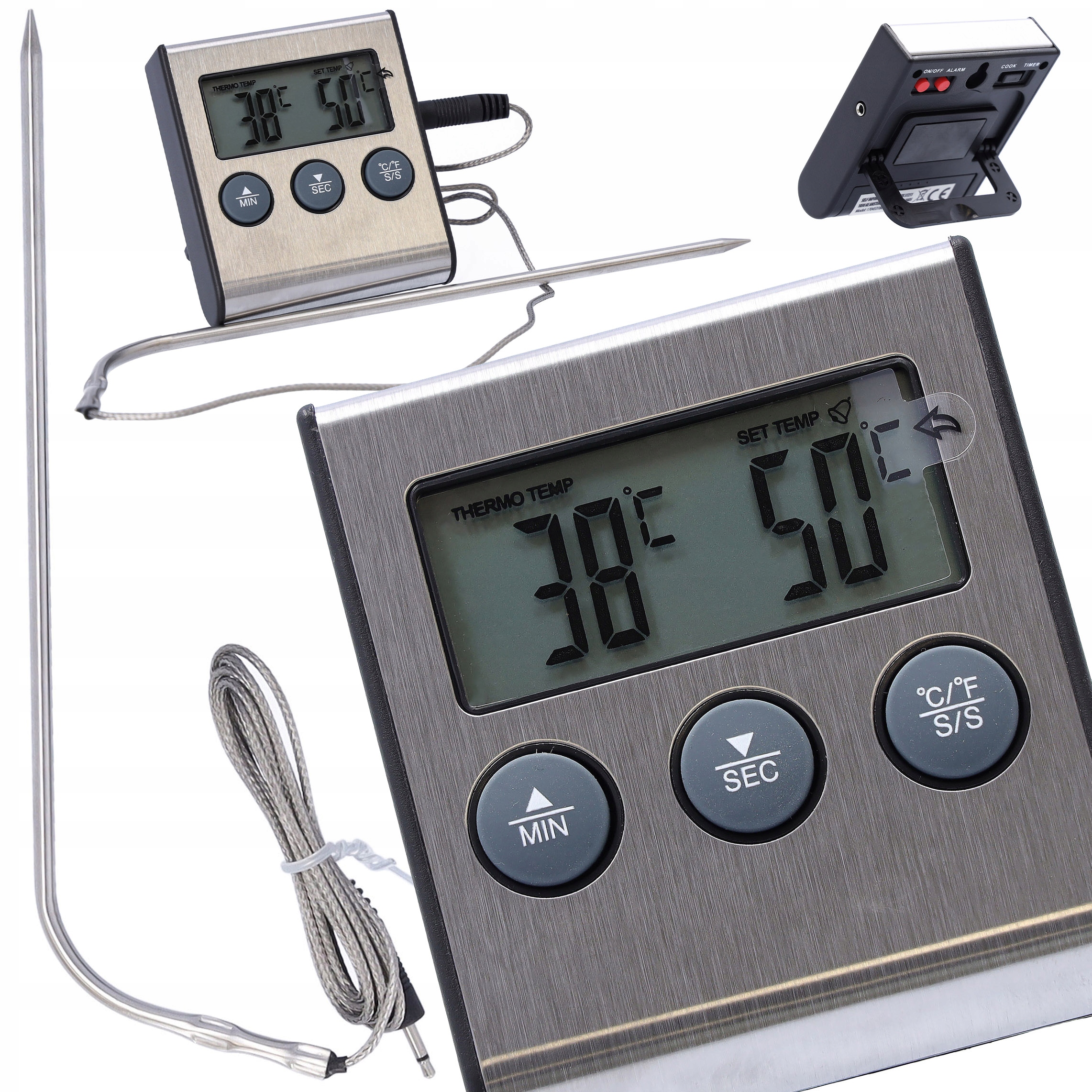 

Termometr Kuchenny Z Sondą Elektroniczny Do Mięsa