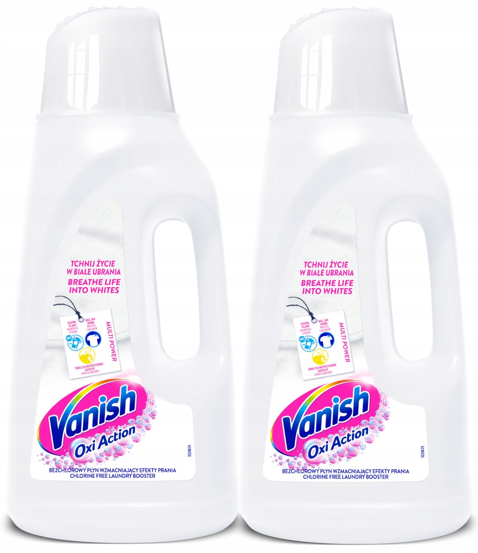 Levně Sada Vanish Oxi Action White Tekutý odstraňovač skvrn na bílé 2 x 2 l
