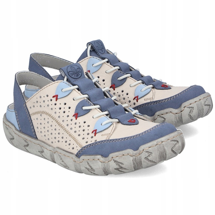 Dámské sandály Rieker L0375-91 Beige Combination Kůže Vel. 38