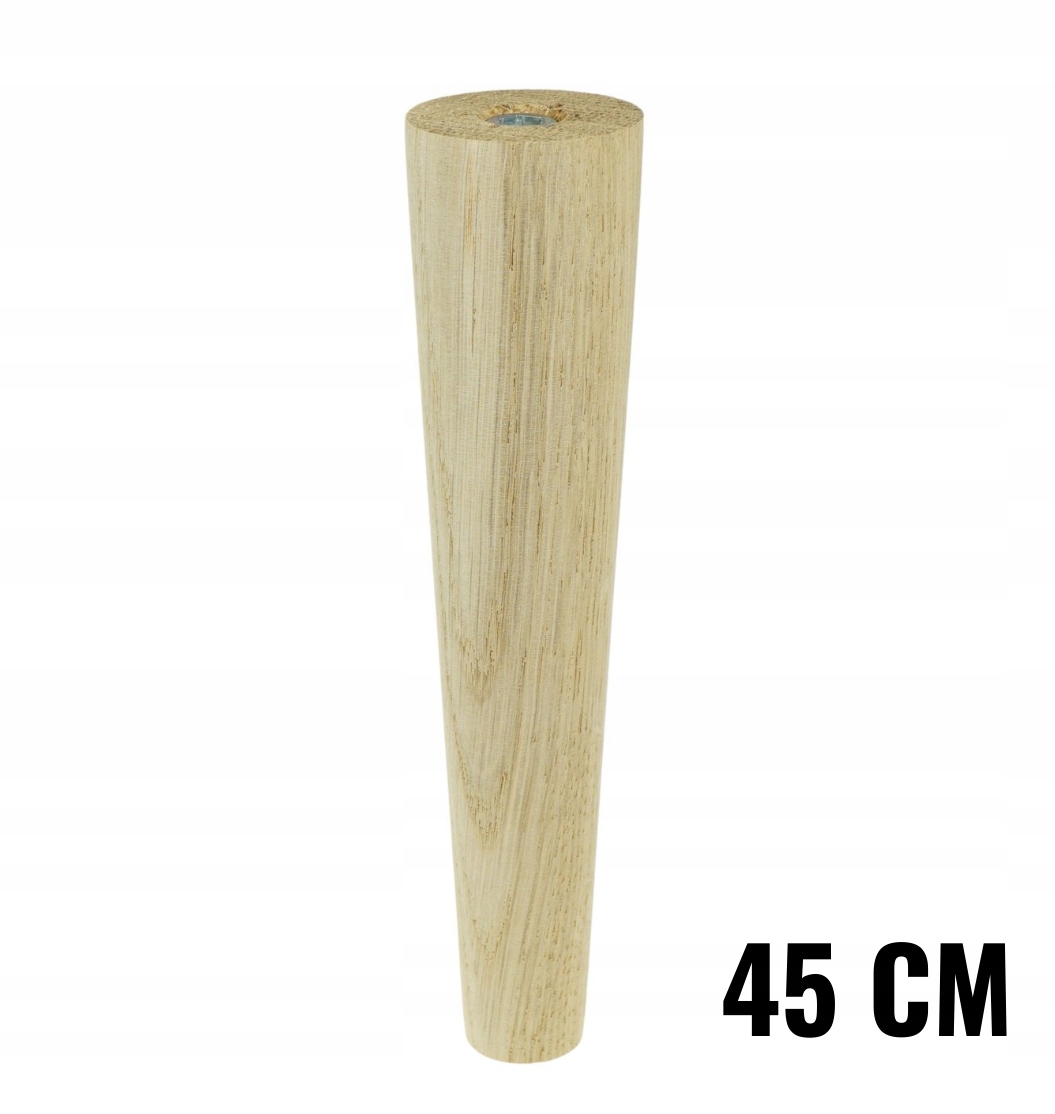 

Noga nóżka dębowa 45 cm dąb nóżka prosta surowa x1