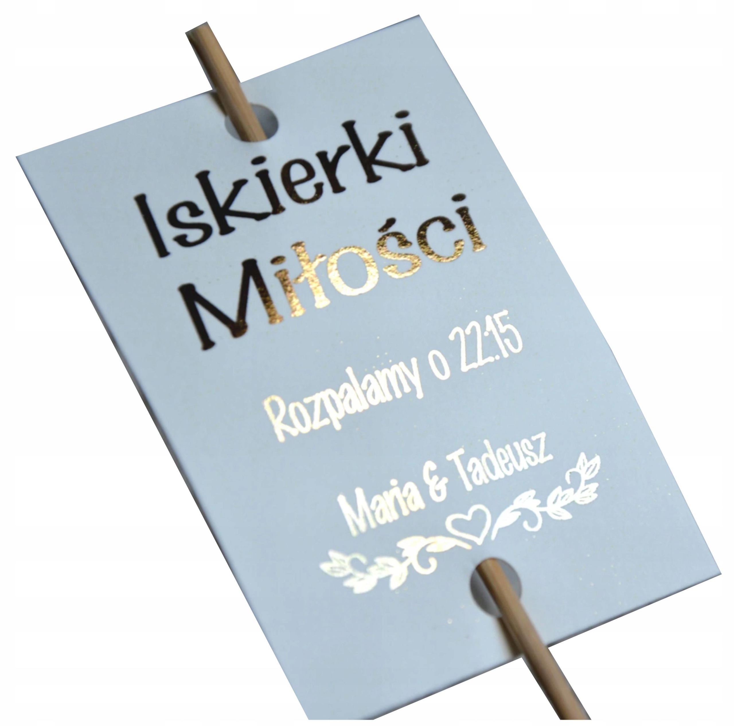 

Iskierki miłości złocone na zimne ognie 50 szt