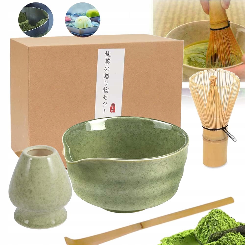 Levně Matcha Sada Na Čaj 4V1 Nástroje Na Přípravu Čaje S Podstavcem