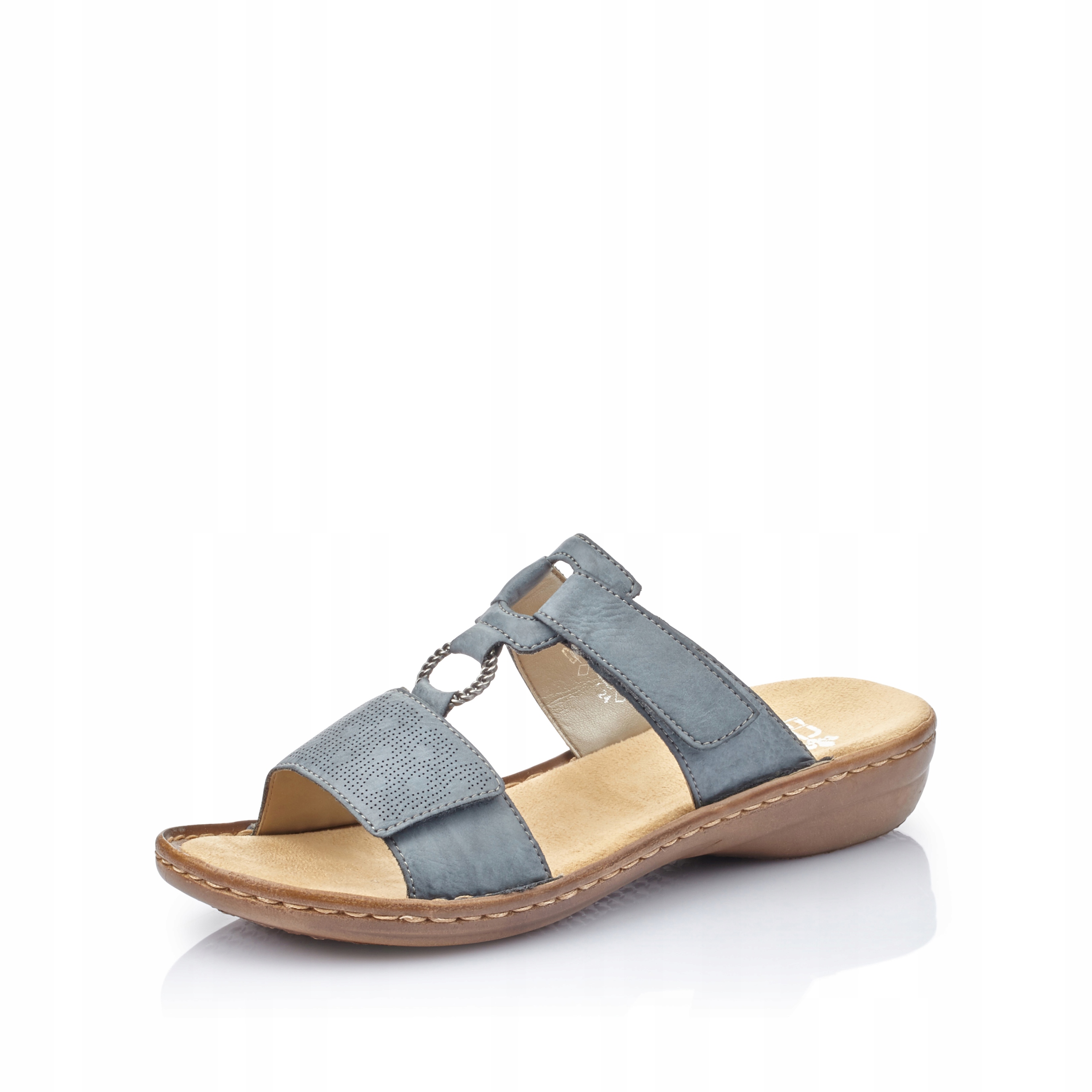 Rieker Antistress Nazouváky Dámské Modré Na Suchý Zip 60885-12 vel. 38