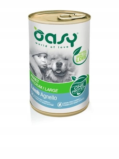 5 x Oasy One Protein Dog Adult Jehněčí Maso 400 g