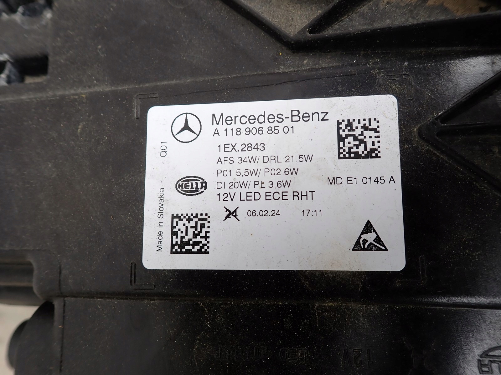 light left REFLEKTOR left FULL LED MERCEDES CLA 118 2019- A1189068501