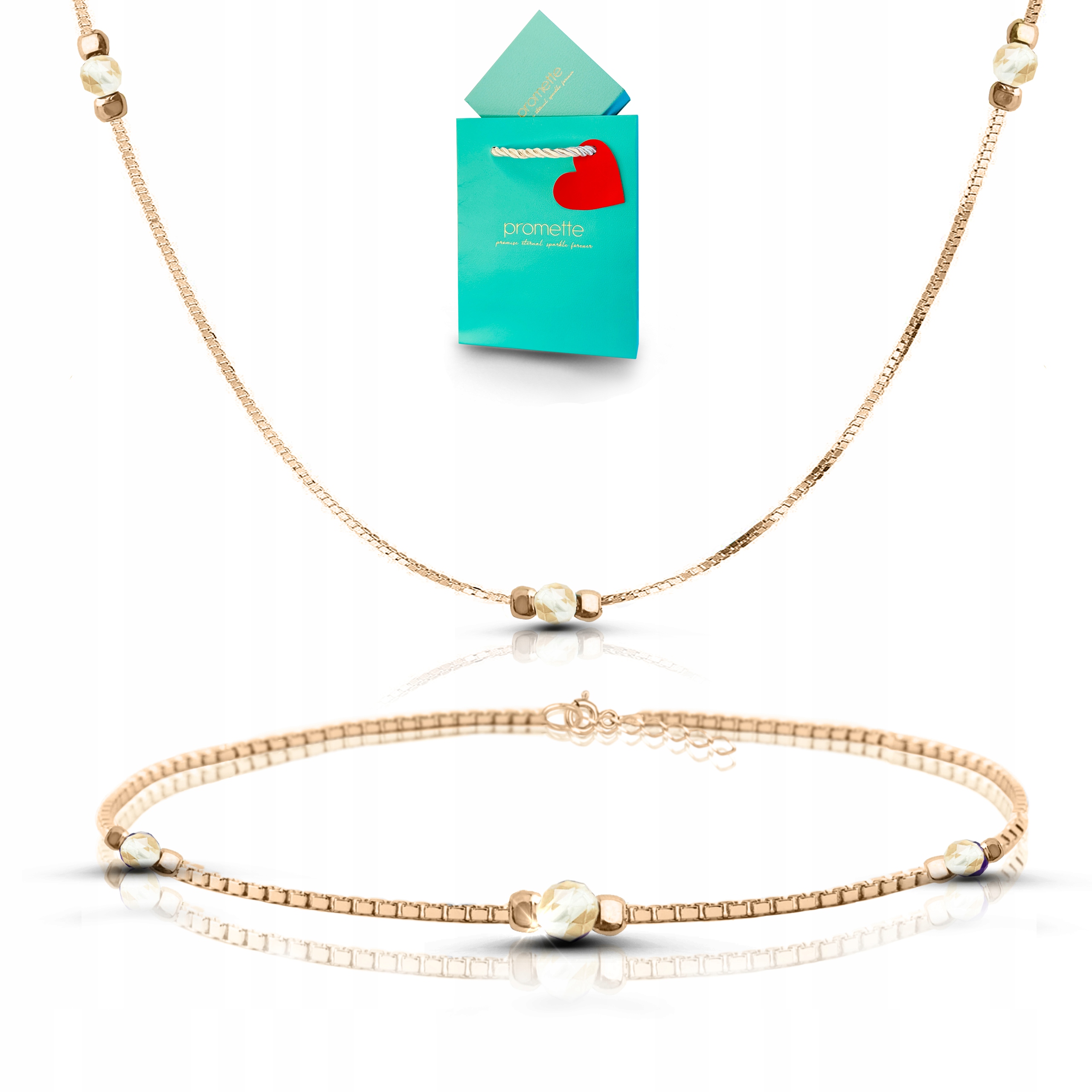 Citronový náramek náhrdelník s citronem celebrita sada zlata stříbro 925