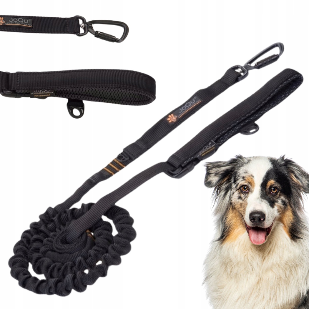 Levně Vodítko Pro Běhání S Tlumičem JoQu Ultra Strong Runners černá