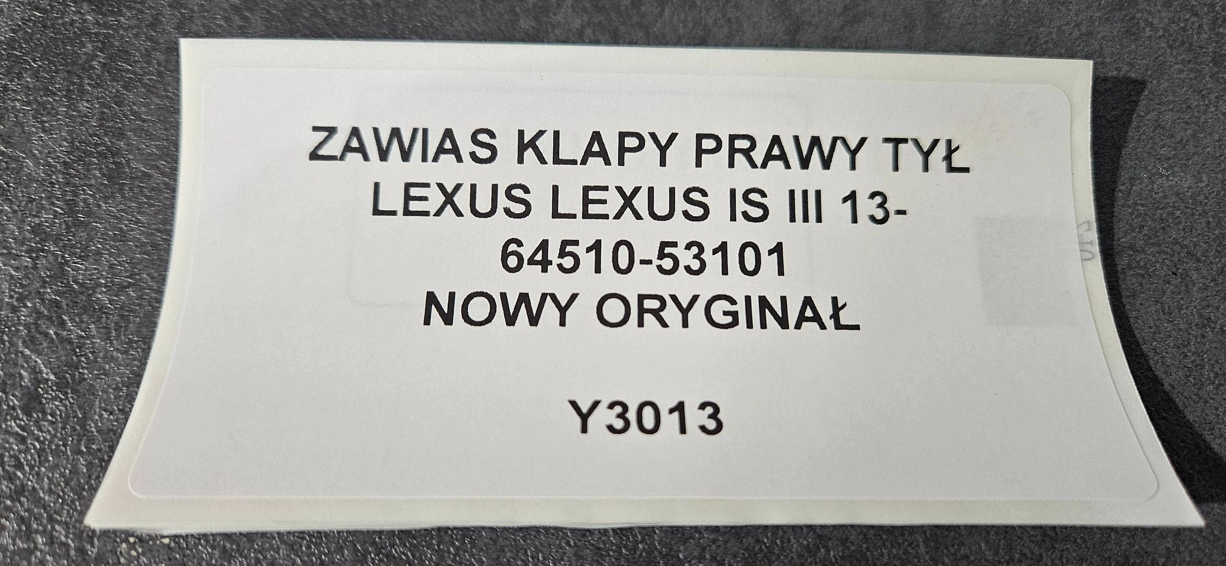 hinges bonnet boot right side Lexus IS III XE30 6451053101
