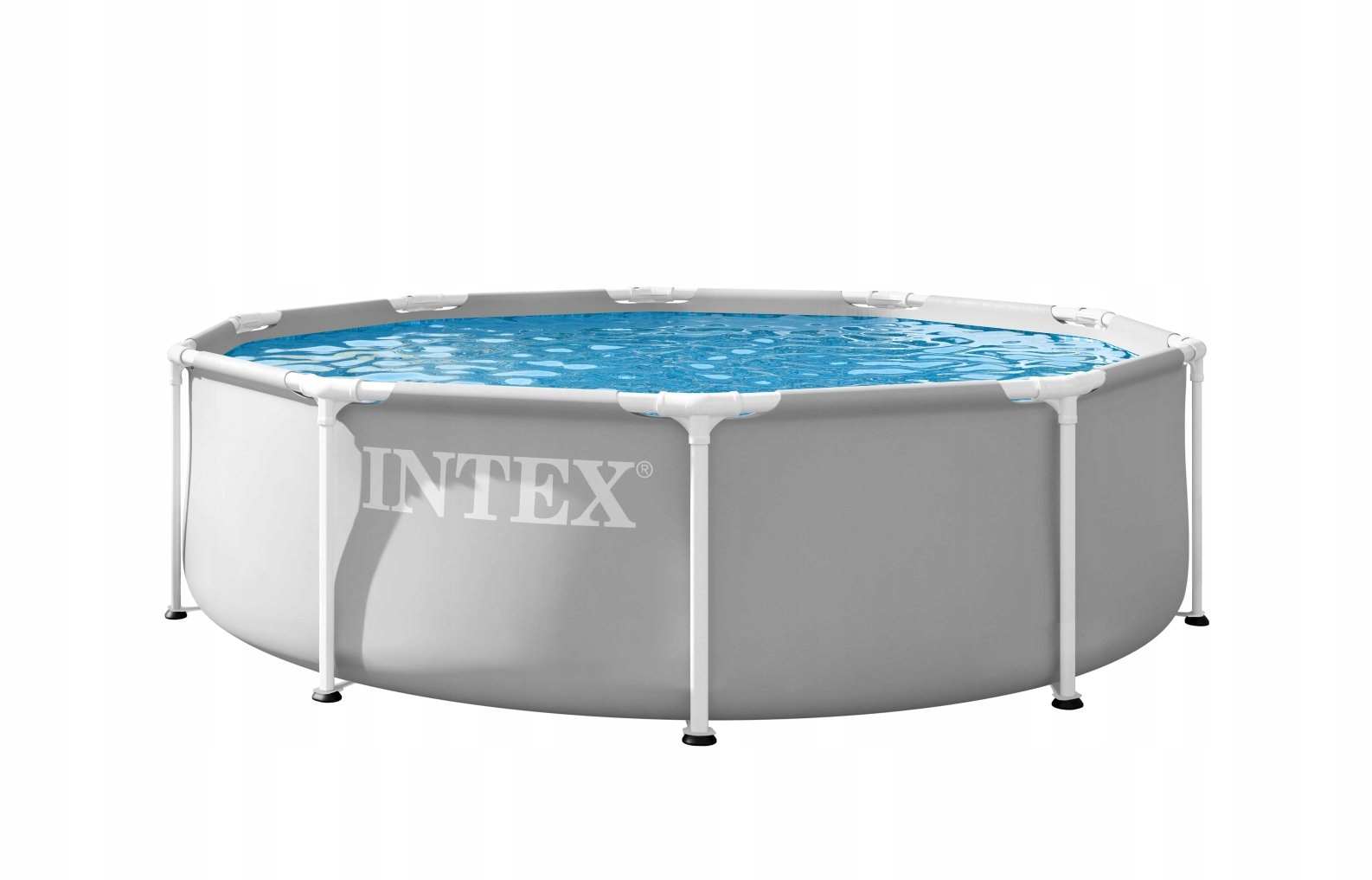Záhradný roštový bazén okrúhly 305 x 76 cm sivý Intex 26700ND