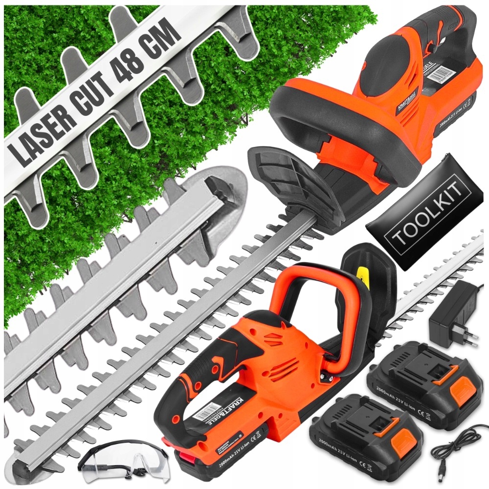 Akumulátorové Nožnice Na Živý Plot Na Strihanie Kríkov 48 CM, Silné