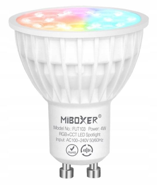 ŻARÓWKA GU10 SMART LED RGB+CCT WIFI MILIGHT 230V FUT103
