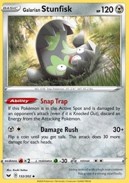 Karta Pokemon Galarian Stunfisk (ssh 132)