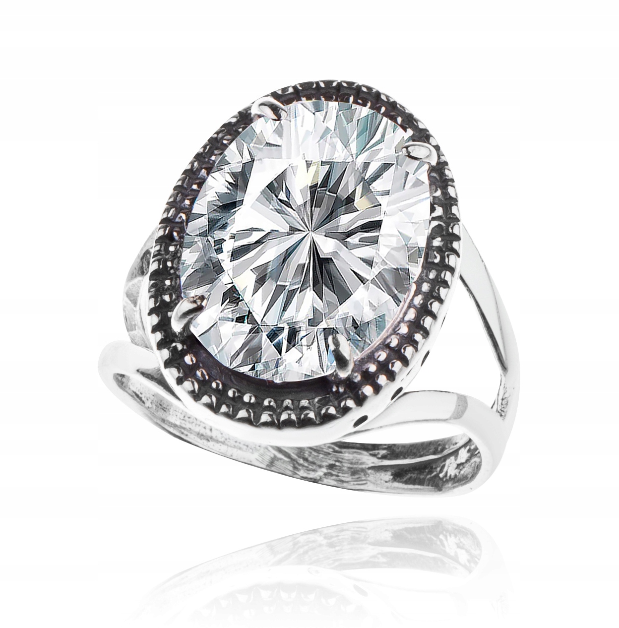 

Srebrny Pierścionek Z Cyrkonią Rozmiar 27.Pr.925!