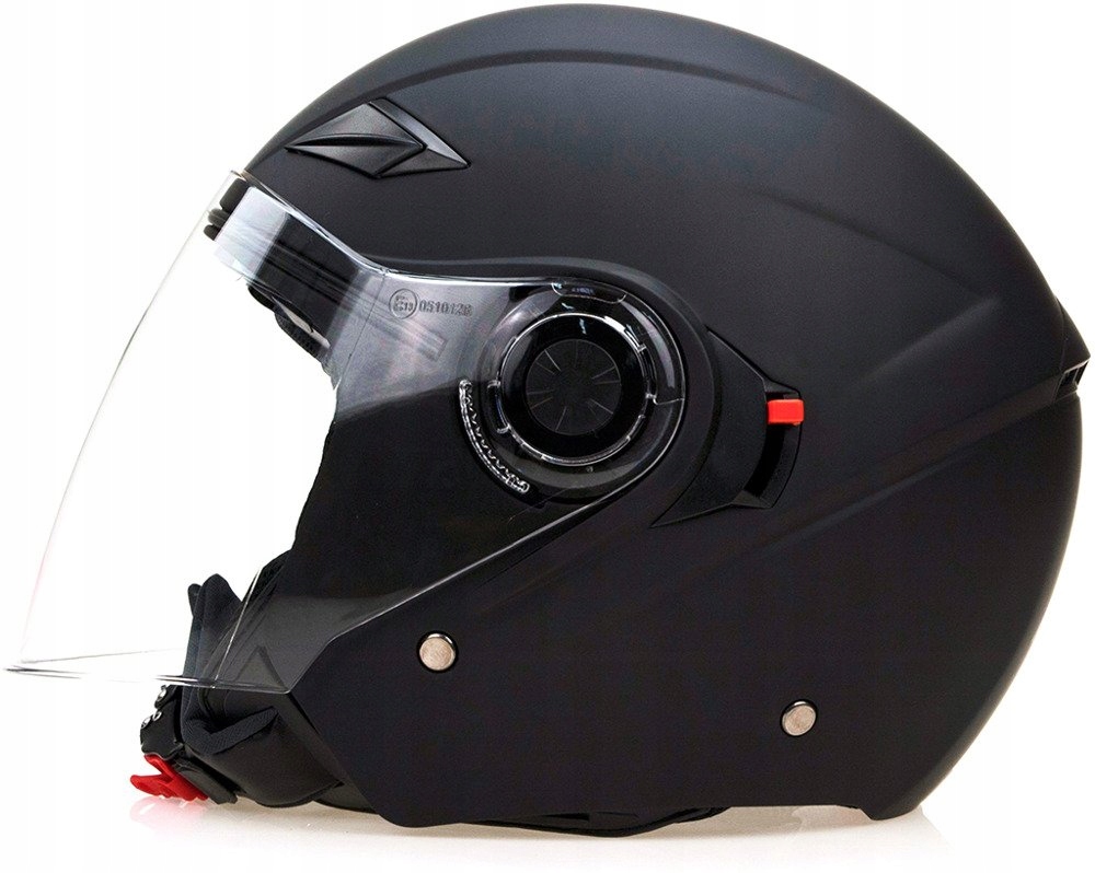OTWARTY KASK MOTOCYKLOWY NAXA S21 L/B + BLENDA Kolor czarny
