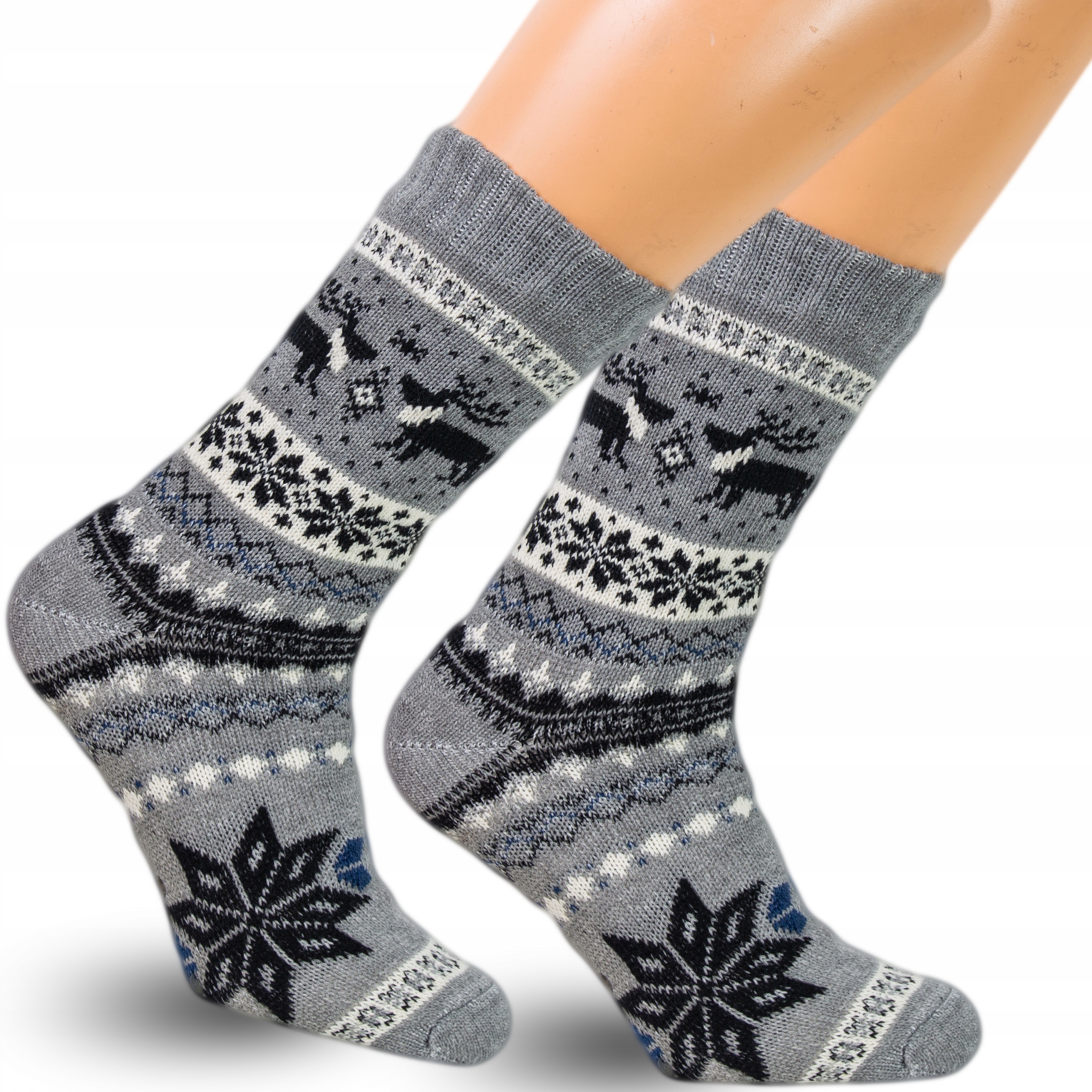 

Grube Ciepłe Skarpety Góralskie męskie Baranek