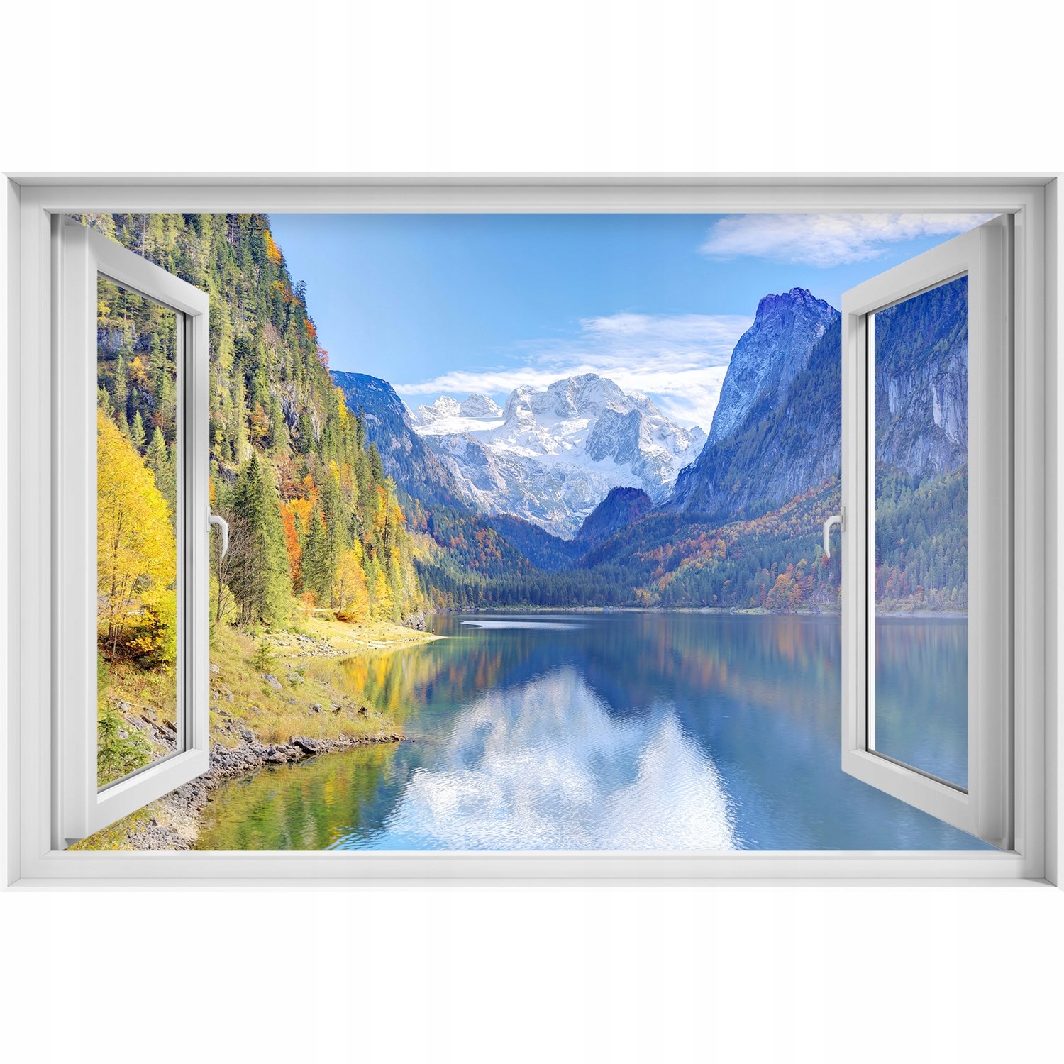 

Naklejka na ścianę 3d okno Jezioro Góry 120x80