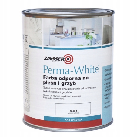 Farba do łazienki, kuchni Perma-White Satyna 2.5L
