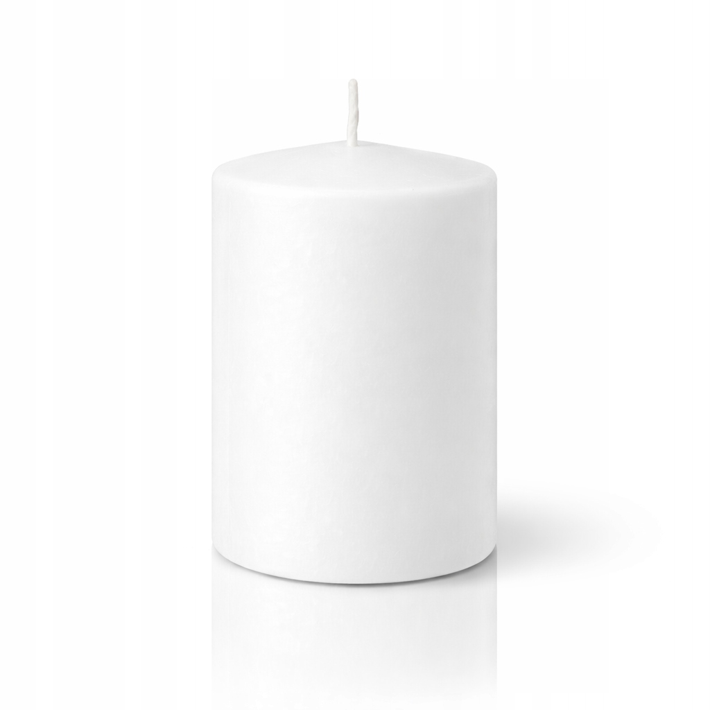 Świeca dekoracyjna walec – biała,10 cm,Ø 7 cm, czas palenia 36h