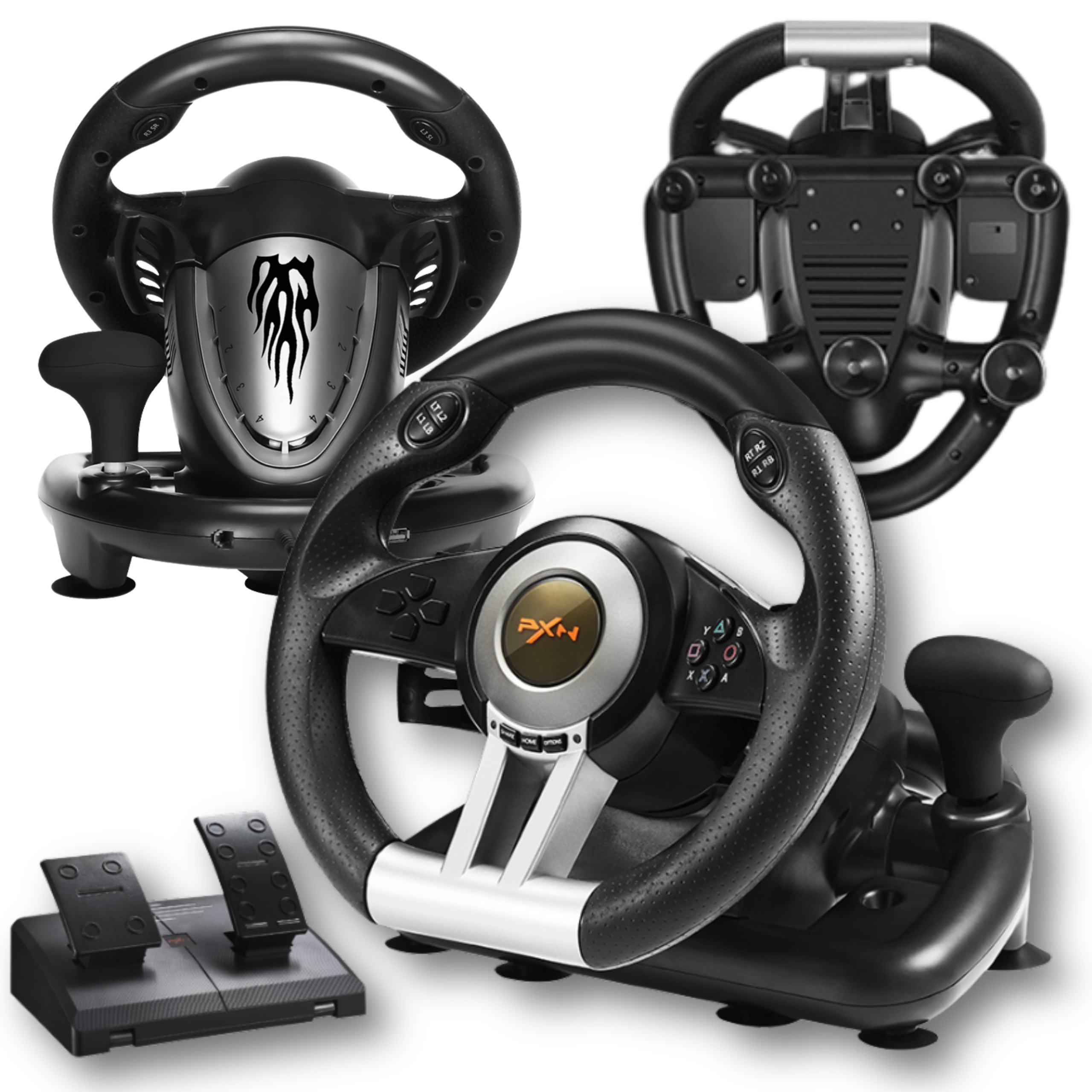 Pxn V3 Sada Volant Pedály Tyč pro Pc hry Xbox One PS4 Switch PS3