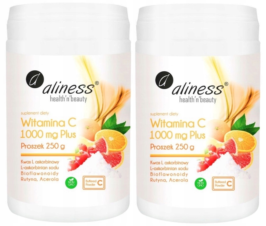 Aliness Vitamín C 1000mg Pufrovaný PLUS prášok Imunita Antioxidant