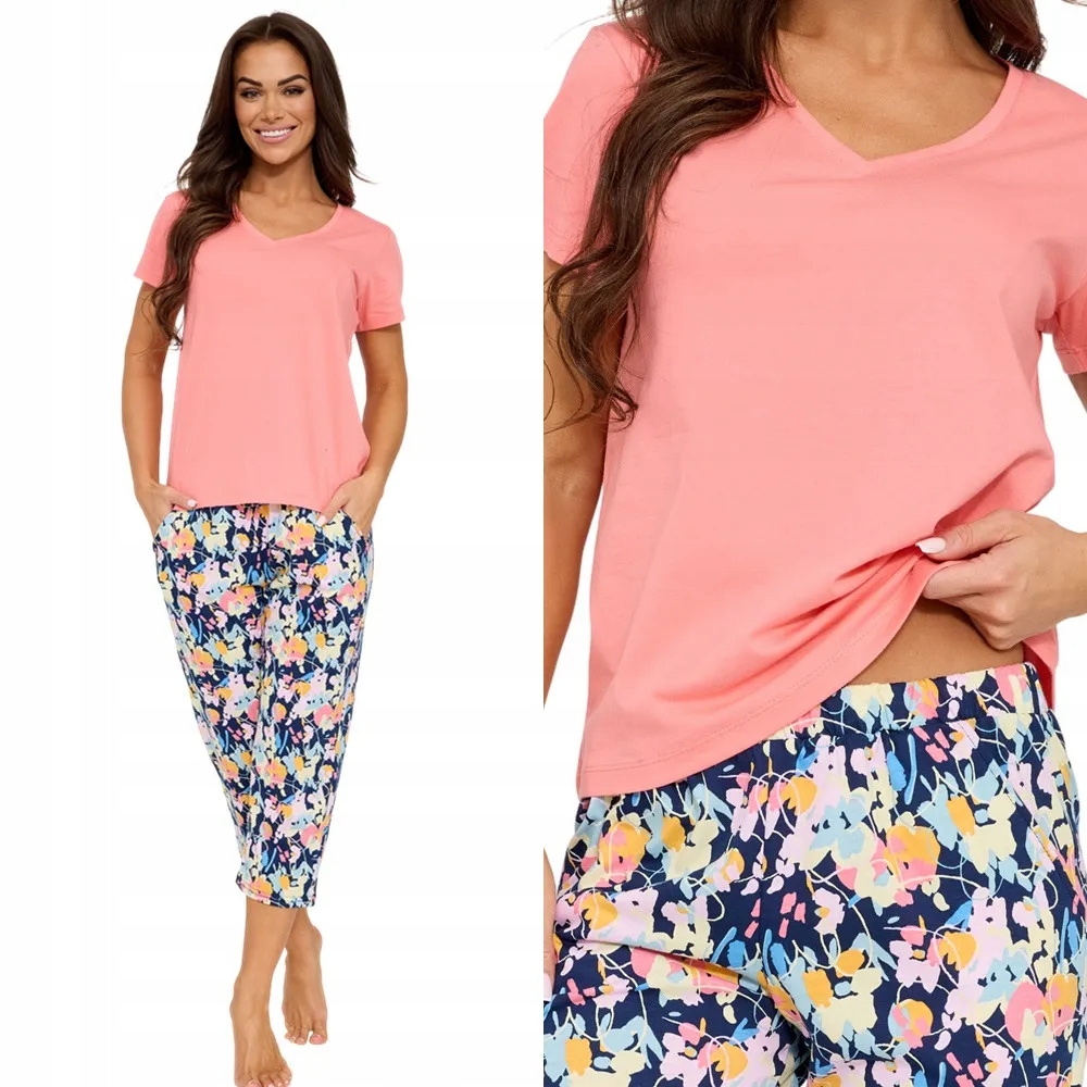 Dámské Pyžamo Cornette Violetta 875 5XL/50 Růžová