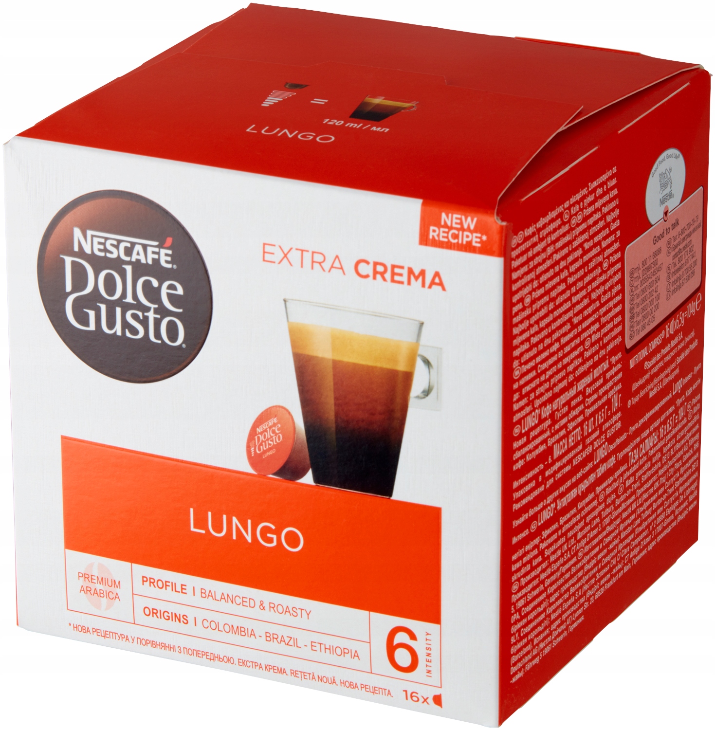 MultiCoffee » Capsules Nescafé® Dolce Gusto® Cortado 16 unités